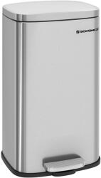 SONGMICS Pedálos Szemetes 30L Rozsdamentes Acél Szemeteskuka Soft-Close Fedéllel (EUZ-LTB03NL)