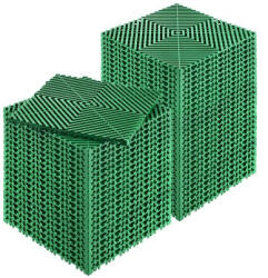 VEVOR Vízelvezető padlólap 50 db zöld garázspadló 31x31 cm moduláris, PP padlóburkolat összepattintható kivitel