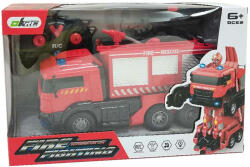 RC transzformer tűzoltó autó, vizet spriccel - delfinbuvar