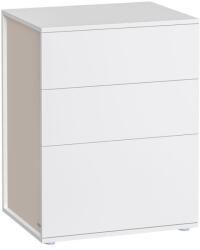 VASAGLE Éjjeliszekrény RAMONA, 58x35x45 cm, matt fehér/bézs Vasagle