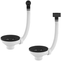 Gamma Gamma, mosogatószűrő túlfolyóval 115 mm, matt fekete, GMA-1S115BK (GMA-1S115BK)