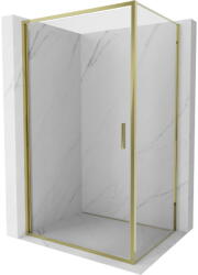 Mexen Exo, csuklós zuhanykabin 95 x 90 cm, átlátszó üveg, arany, 817-095-090-50-00 (817-095-090-50-00)