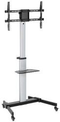Brateck FS44-46TW gurulós TV állvány, alumínium / fekete