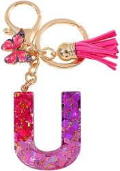 HARAHU Ábécé kulcstartó - U/Rózsaszín/Pillangó KP37965