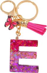 HARAHU Ábécé kulcstartó - E/Rózsaszín/Pillangó KP37949