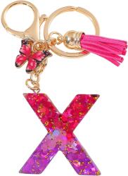 HARAHU Ábécé kulcstartó - X/Rózsaszín/Pillangó KP37968
