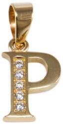 Ékszershop Köves P betű arany medál (1315489)