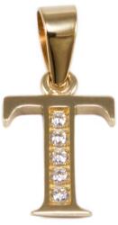 Ékszershop Köves T betű arany medál (1315497)