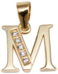 Ékszershop Köves M betű arany medál (1315486)