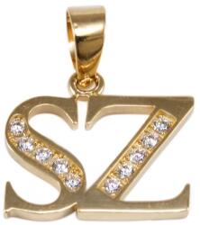 Ékszershop Köves Sz betű arany medál (1315479)