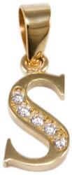 Ékszershop Köves S betű arany medál (1315498)