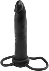 Fantasy Anal Fantasy Double Trouble - adaptor anal atașabil cu inel dublu (negru)