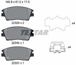 TEXTAR Fékbetét készlet TEXTAR 2232901 for HYUNDAI, KIA (2232901)