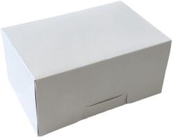  Süteményes doboz, tortadoboz, fehér, ételcsomagolás 16, 5x11x8cm P1057 (SZID-02465)