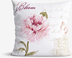 Goldea pamut párnahuzat - pünkösdirózsa mintás 50 x 50 cm