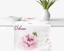 Goldea pamut asztali futó - pünkösdirózsa mintás 50x180 cm