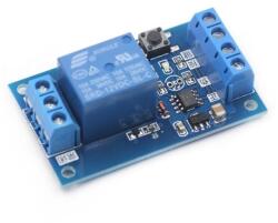TECHFUN Relé modul beépített 12V-os gombbal (59658)
