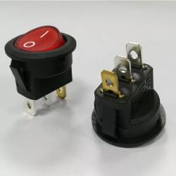 TECHFUN Egyszerű 12V-os színes kapcsoló - Piros (59748)