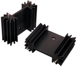 TECHFUN Hűtőborda tranzisztor alkatrészekhez fekete 25x34x12mm (53048)