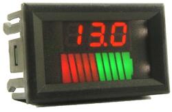 TECHFUN Voltmérő ólom akkumulátorokhoz 12V - 60V (59932)