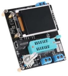 TECHFUN Tranzisztor tesztelő készlet GM328 / akril borítás - Csak összeszerelt tranzisztortesztelő (108044)