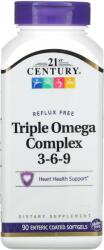 21st Century Triple Omega Complex 3-6-9 Reflux Free, 90 капсули, 21st Century (9215)