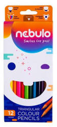 Nebulo Színes ceruza készlet, háromszögletű, NEBULO, 12 különböző szín (BLACKFRIDAY_CR_RNEBSZC12H)