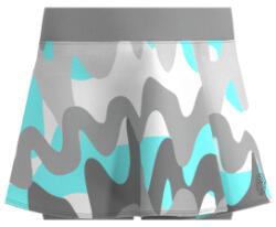 BIDI BADU Good Vibes Printed Wavy Skort Grey/ Aqua szoknya
