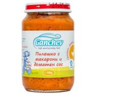Ганчев пюре пиле с макарони и доматен сос - 220 г