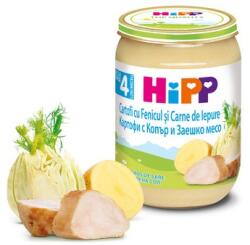 Hipp БИО пюре Картофи с див копър и заешко месо 4м+ 190г