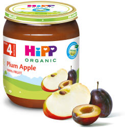 Hipp Био пюре Сливи и ябълки 4м+ 125г