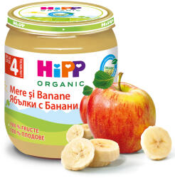 Hipp Био пюре Ябълки с банани 4м+ 125г