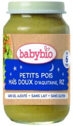 Babybio БИО Зеленчуково пюре Грах, сладка царевица и ориз 6м+ 200г -