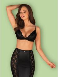 Obsessive Blanita 2-pcs set black S/M fehérnemű szett - fekete, S/M