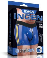 Lovetoy Chic Strap-On shorts L/XL (40 - 43 inch waist) Blue felcsatolható eszköz