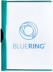 BLUERING Gyorsfűző klip mappa A4, műanyag 60laphoz fém klippes Bluering® zöld - irodamarket