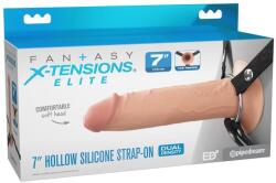 Pipedream - Fantasy X-tensions Elite 7" Silicone Hollow Strap-on - Dual Density felcsatolható eszköz