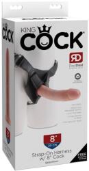 Pipedream - King Cock Strap on Harness with 8" Cock Light felcsatolható eszköz