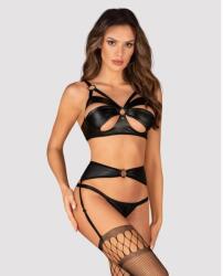 Obsessive Armares 3-pcs crotchless set XS/S - fehérnemű szett