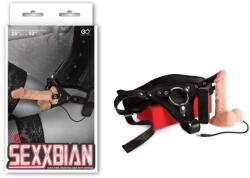 NMC SEXXBIAN 6" VIBRATING DONG & HARNESS - felcsatolható eszköz