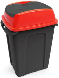 Uctem Plas Szemetes kuka billenő fedéllel műanyag 70 literes HIPPO antracit/piros - irodamarket
