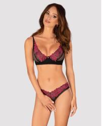 Obsessive Rosenty 2-pcs crotchless set M/L fehérnemű szett - M/L