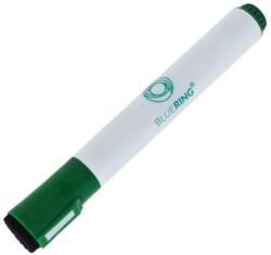 BLUERING Táblamarker 3mm, mágneses, táblatörlővel multifunkciós Bluering® zöld - irodamarket