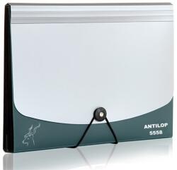 ANTILOP Irattartó mappa, harmonikamappa, 12 rekeszes, műanyag Antilop, zöld - irodamarket