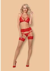 Obsessive 838-SEG-3 set 3-pcs red S/M