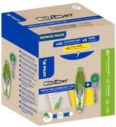 Pilot Hibajavító roller GREENPACK 10+10 nyomógombos hibajavító + betét Whiteline RT Pilot - irodamarket