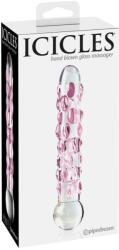 Pipedream - Icicles No. 7 Clear/Pink dildó - rózsaszín