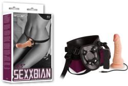 NMC SEXXBIAN 6.5" VIBRATING DONG & HARNESS felcsatolható eszköz