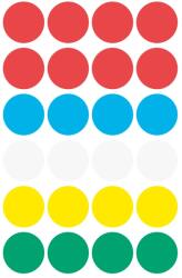 Avery Etikett címke, o18mm, jelölésre, 5 klf. szín 24 címke/ív, 4 ív/doboz, Avery vegyes - irodamarket