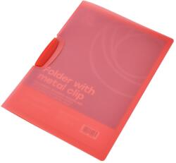 BLUERING Gyorsfűző klip mappa A4, műanyag 30laphoz műanyag klippes Bluering® piros - irodamarket